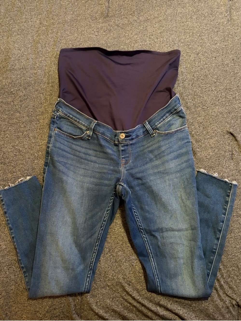 Abercrombie & Fitch Navy Panel High-Rise Maternity Jeans